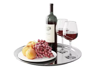 Red Wine BLENDER 3D Model Cycles 3D model