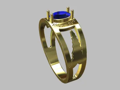 Engineering Graduation Ring 3D print model