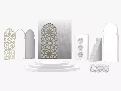 Arabic Decorative Set 3D model