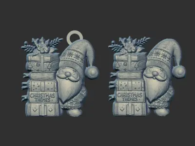 christmas books theme pentant 3D print model