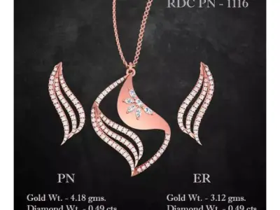 Pendant Earrings combo - 1116 3D print model