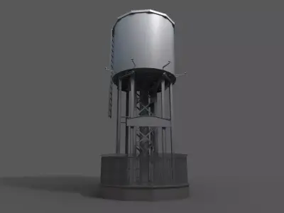 Water tower full  Free 3D model