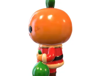 Pumpkin festive Low-poly 3D model