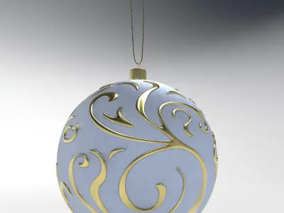 Christmas White Ball 3D model