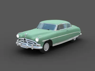 Hudson Hornet Lowpoly Low-poly 3D model