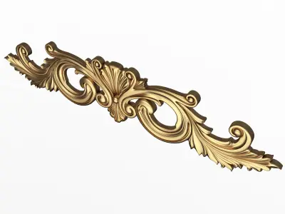 Carved Plaster Molding Decoration 043 Low-poly 3D model