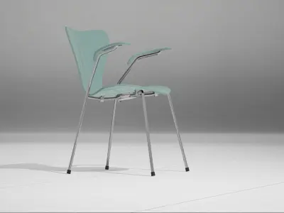 Arne Jakobsen Series 7 Chair UE4 Low-poly 3D model