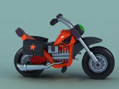 custom kart vehicle motorcycle biker bike motor race racing  3D model