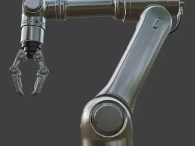 Industrial Robotic Arm 3D Model 3D model