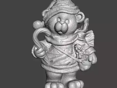 CHRISTMAS BEAR SCULPTURE STATUE ORNAMENT FIGURE MODEL 3D print model