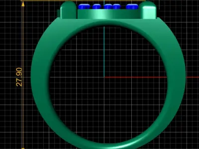 PUPPY FOOTPRINT PENDANT RING 3D PRINTABLE MODEL 3D print model