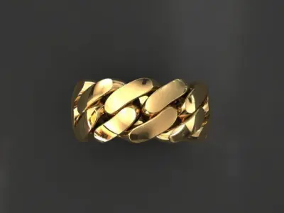 CUBAN RING SIZE 6 USA 3D print model