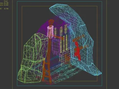 Game Mountain Building - Hole 06 3D model