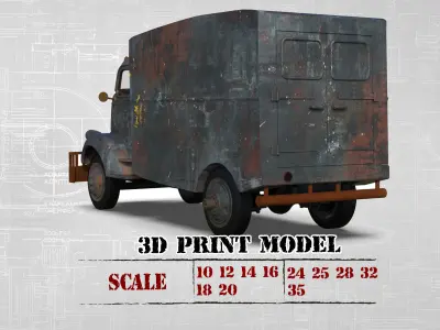 Printable Body Truck 41 46 Coe Jeepers Creepers STL file 3D print model