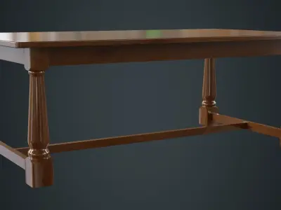 Table 1A Low-poly 3D model