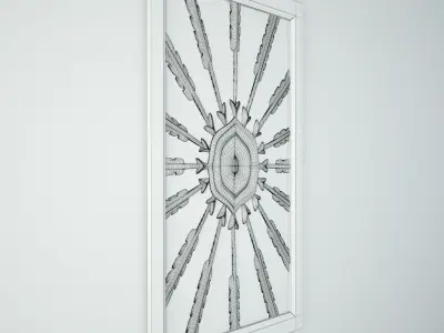 Vintage Jakarta Window Mirror 3D model