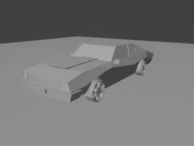 Low poly car Low-poly 3D model