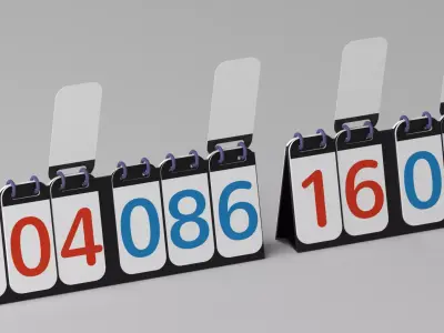 Sports Basketball Football Soccer Scoreboard Low-poly 3D model