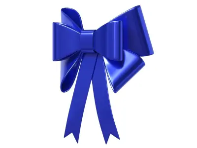 Christmas Bow Ribbon 12 Low-poly 3D model