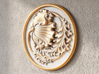 Carved decorative panel DP 001 3D model