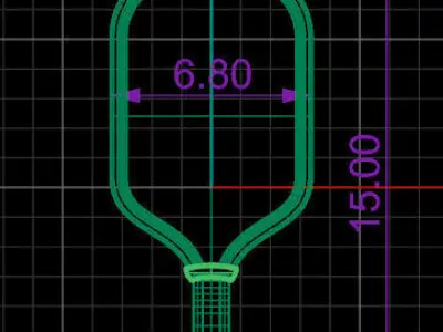 Pickleall Rocket Pendant 3D print model