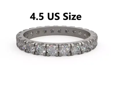 Model 1174 Eternity Diamond Ring Band US Size 3D print model purchase