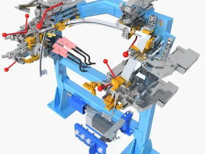 Industrial Equipment 39-Car Door Welding Fixture 3D model