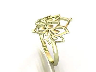 flower ring 3D print model