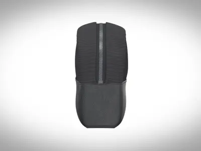 black leather dopp kit toilet bag clo3d 3D model