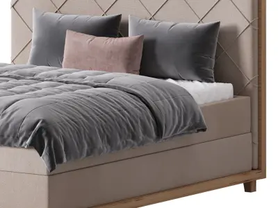 Casa Padrino luxury double bed natural 3D model