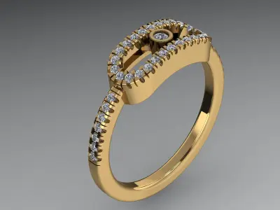  Moving Rings Collection immitation of messika 3D Model Pack