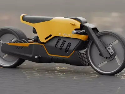 CONCEPT MOTORBIKE C-3000 RIGGED 3D model