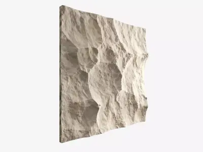 334-RockPanel piece of stone on wall 3D model