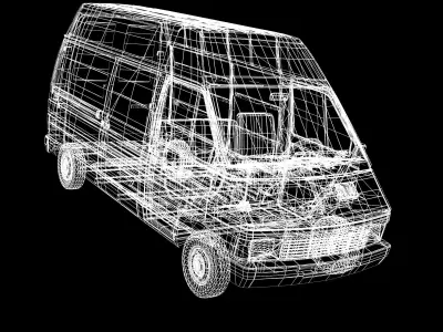 Renault Trafic I T1300 L2H2 Low-poly 3D model