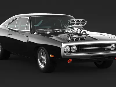 1970 Dodge Super Charger 3D model