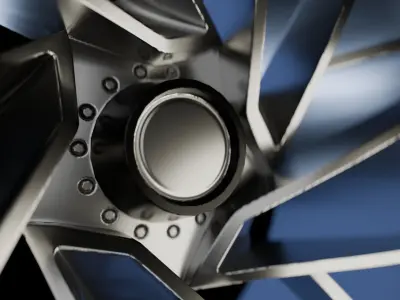 Awesome Rim and Tire 12 Low-poly 3D model