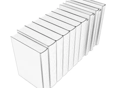 Books Set chess book 3D model