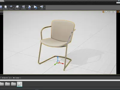 PlusHalle Land Cantilever Chair UE4 Low-poly 3D model