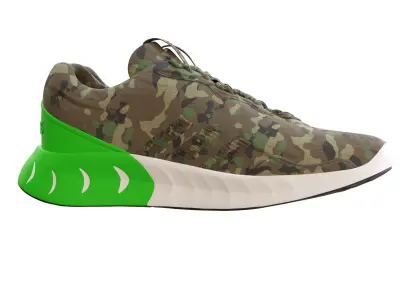 shoes camouflage nike sneaker with soles Free 3D model
