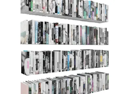 Books 150 pieces 4-7-2 Low-poly 3D model