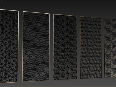 decorative pane Low-poly 3D model