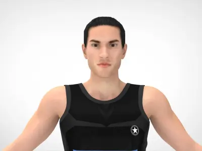 Athlete Action Set-01 3D model