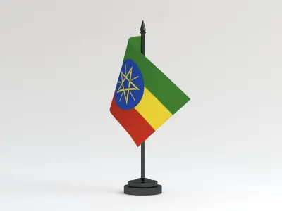 Table Flag Ethiopia 3D model