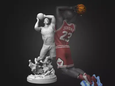 Micheal Jordan 3D Printable  3D print model