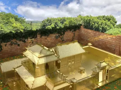 Chinese ancient house 3D model 38