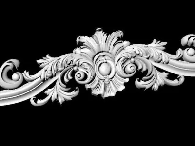Central decor ornament for furniture 3D model 982