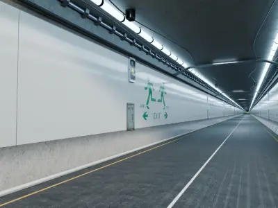 Japanese Underpass tunnel  3D model