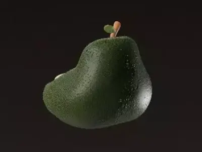 Luxury Butterfruit Sofa Artistic Furniture 3D Model 3D model