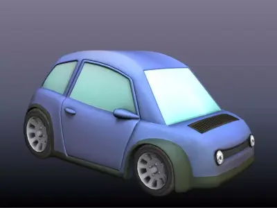 Cartoon car Free 3D model buy