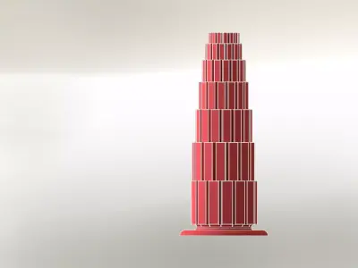Parallelepiped Vases Free 3D model